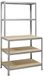 Ironside Étagère de rangement - Métal et Bois - 5 tablettes - 186x100x60/30 cm - 200 KG