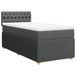 VidaXL Boxspringbed met matras, donkergrijs, 180x200 cm, gestoffeerd