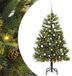 vidaXL Kunstmatige scharnier kerstboom met cones groen 150 cm