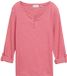 Tom Tailor T-shirt met lange mouwen en omgeslagen mouwen - Maat XS - off white red small stripe