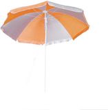 Gebro Parasol - orange/blanc - D120 cm - protection UV - incl. sac de transport