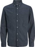 JACK&JONES JPRBLUBARKLEY FLANNEL X-MAS L/S SHIRT CH Heren Overhemden S Katoen Dark Navy