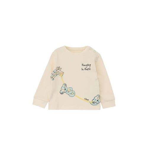 s.Oliver s.Oliver baby sweater met printopdruk ecru