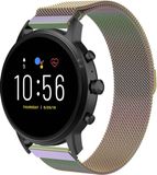 Strap-it Milanees smartwatch bandje - geschikt voor Fossil Gen 5 / Gen 5e 44mm / Gen 6 44mm - regenboog