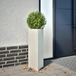 vidaXL Plantenbak Driehoek Staal Wit 30x26x75 cm