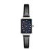 Carlheim Women's Watches Mila Petite Square 2620, Mop Black, zilver, Classic