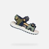 GEOX J35AVA Alben Jongens Sandalen - Saliegroen/Marineblauw - Maat 30