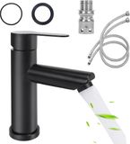 Ibenzoa® Zwarte Wastafelkraan Set
