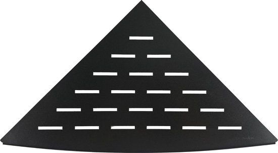 Wiesbaden Inwall Hoekplanchet - Mat Zwart 29x29cm