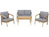 Habitat et Jardin Presley ensemble de jardin en bois avec coussins - 3 places - Gris