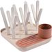 Béaba Flessendroogrek – Modulair – Grote Capaciteit (tot 6 Flessen) – Met Accessoirepot & Wateropvang – Compact – Terracotta