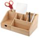 OEM Bureauorganizer van bamboe, met 6 vakken, een lade, afmetingen 24,5 x 15 x 11 cm