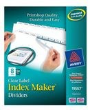 Avery 11557 schutkaart Wit