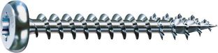 SPAX Universele schroef, 4,0 x 20 mm, 1000 stuks, T-STAR plus, halfronde kop, volledige schroefdraad, 4CUT, WIROX A9J, blank verzinkt