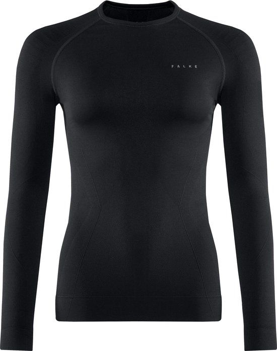 FALKE Maximum Warm Thermoshirt Dames - Zwart - Maat L