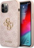 Guess Roze TPU Backcover 4G Big Metal Logo voor iPhone 12 / 12 Pro
