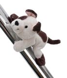 63064 MagNICI 63064 Pluche hond met magneet, wit, voor koelkast, bord, metaal en nog veel meer, cadeau-idee, 12 cm