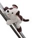 63064 MagNICI 63064 Pluche hond met magneet, wit, voor koelkast, bord, metaal en nog veel meer, cadeau-idee, 12 cm