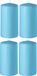 Enlightening Candles 4x Turquoise cilinderkaarsen/stompkaarsen 6 x 10 cm 36 branduren - Geurloze kaarsen turquoise - Woondecoraties