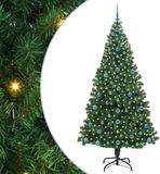 vidaXL Sapin de Noël artificiel Vert 210 cm PVC et Acier et Plastique