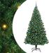 vidaXL Sapin de Noël artificiel Vert 210 cm PVC et Acier et Plastique