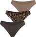 Björn Borg dames Invisible Briefs - slip middelhoge taille (3-pack) - bruin - print