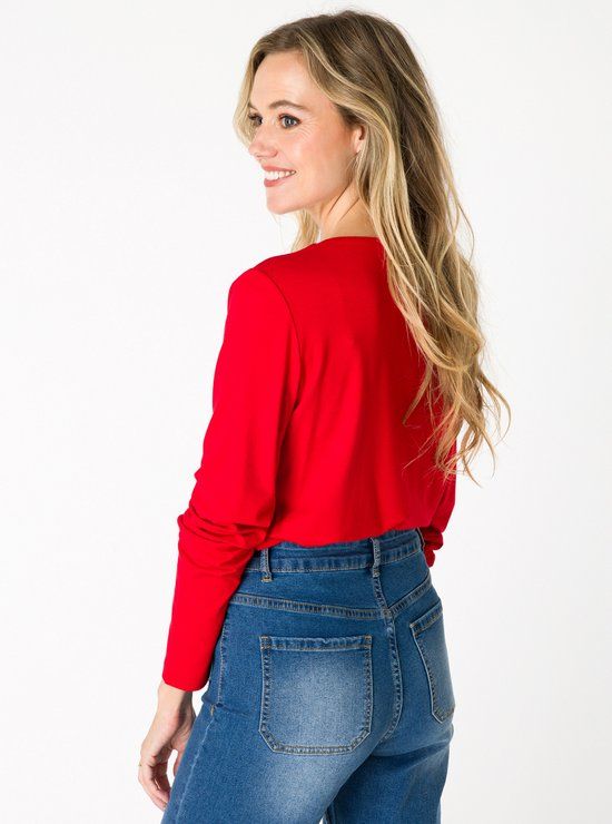 ES&SY Silvie Jersey Shirts - Rood - Maat 40