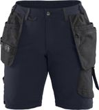 Blaklader 7183-1645 Short femme stretch quadri-extensible - Bleu marine foncé/Noir - C38