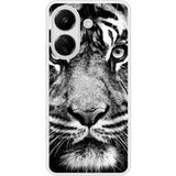 Xiaomi Redmi 13C Versterkt hoesje met sublimatie bedrukking - Tigre blanc et noir