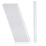 D.RECT - 15 Stuks - 50 cm Liniaal Plastic Kunststof Transparant Kristalhelder voor School Kantoor Thuis