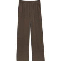 comma - Marlene-broek met elastische tailleband - donkerbruin - W34 x L34