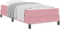 vidaXL Boxspringbed met matras, roze, 80 x 220 cm, stof