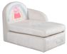 Peppa Pig Banc pour enfants, modèle lounge, banc pour enfants avec accoudoirs, beige/rose