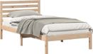 vidaXL Bedframe met hoofdeinde, bruin, 80 x 200 cm, massief grenenhout