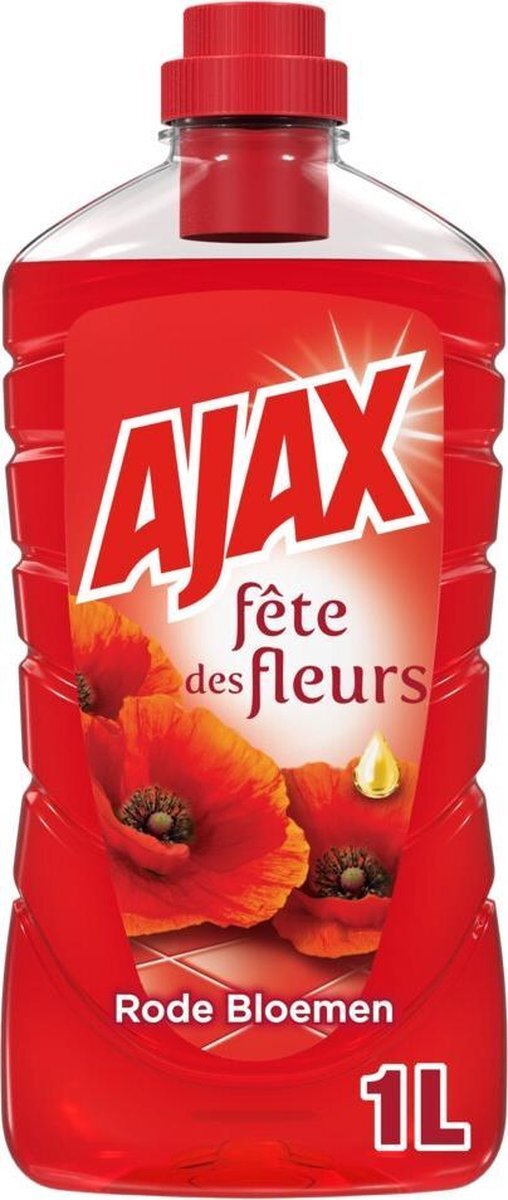 Ajax Allesreiniger Fete de Fleur Rode bloemen 1000 ml
