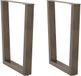 Pieds de table 2 pcs forme en V 70x(72-73,3) cm acier naturel