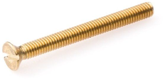 Hoenderdaal fasteners Hoenderdaal Metaalschroeven Messing Verzonken Kop M5x20 Din 963 - 200 stuks