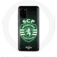 Maniacase Hoesje Samsung Galaxy S11 Plus scp sportief portugal lichtgevende zwarte achtergrond