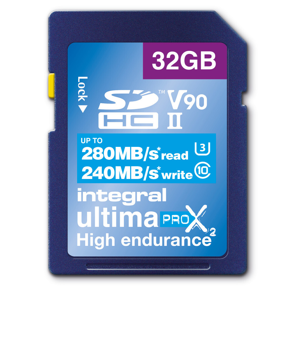 Integral 32GB SDHC/XC 280-240MB/s UHS-II V90