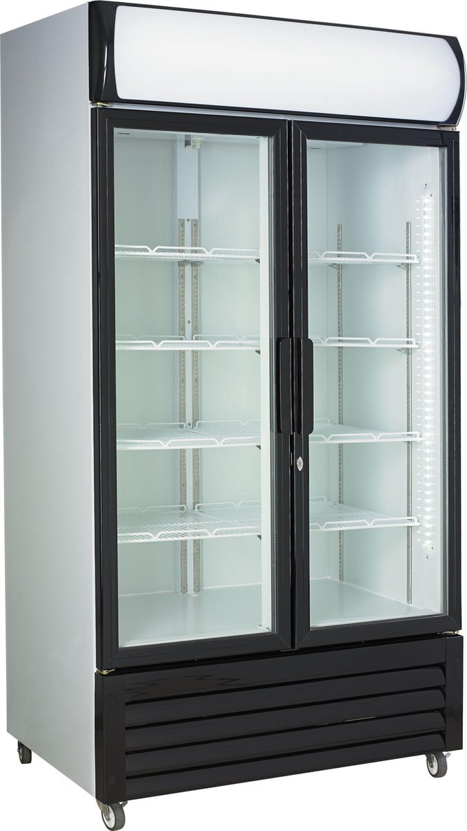 - Professionele Display koelkast | 670 liter | 2 glasdeuren | | 7455.2105 | Horeca zwart, wit