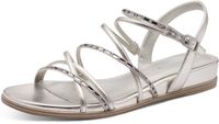 Tamaris Dames Sandalen Zilverkleurig 36
