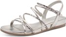 Tamaris Dames Sandalen Zilverkleurig 36