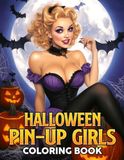 Halloween Pin-up Girls Coloring Book: Vintage Spooky Glam Coloring Pages