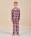 Little Label - Jules Klassieke Pyjama Jongens - Grote Ruit Rood - 10Y/134-140