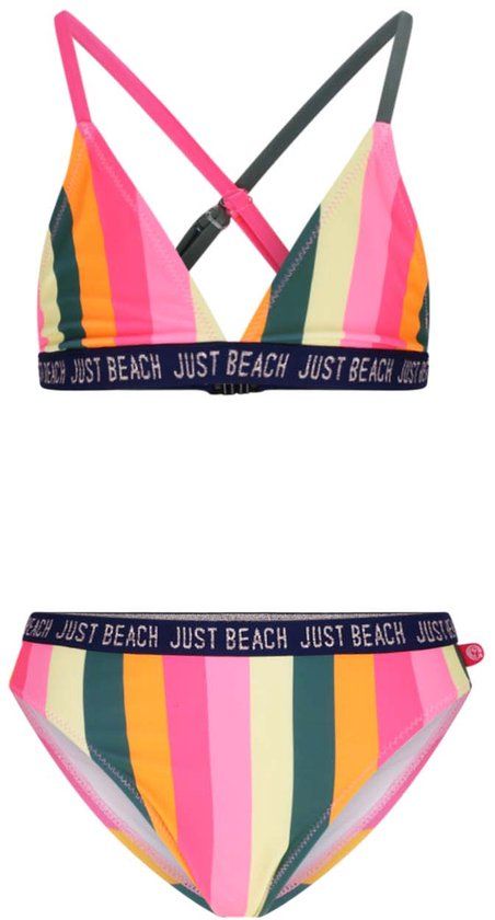 Just Beach Bali Just Beach girls triangle bikini - Multi stripe - Maat 122-128