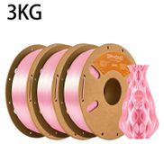 PLA Silk Filament - filament d'imprimante 3D 1,75 mm - Bobine de 3 kg - Finition soyeuse - Biodégradable - Rose Soie
