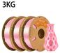PLA Silk Filament - filament d'imprimante 3D 1,75 mm - Bobine de 3 kg - Finition soyeuse - Biodégradable - Rose Soie