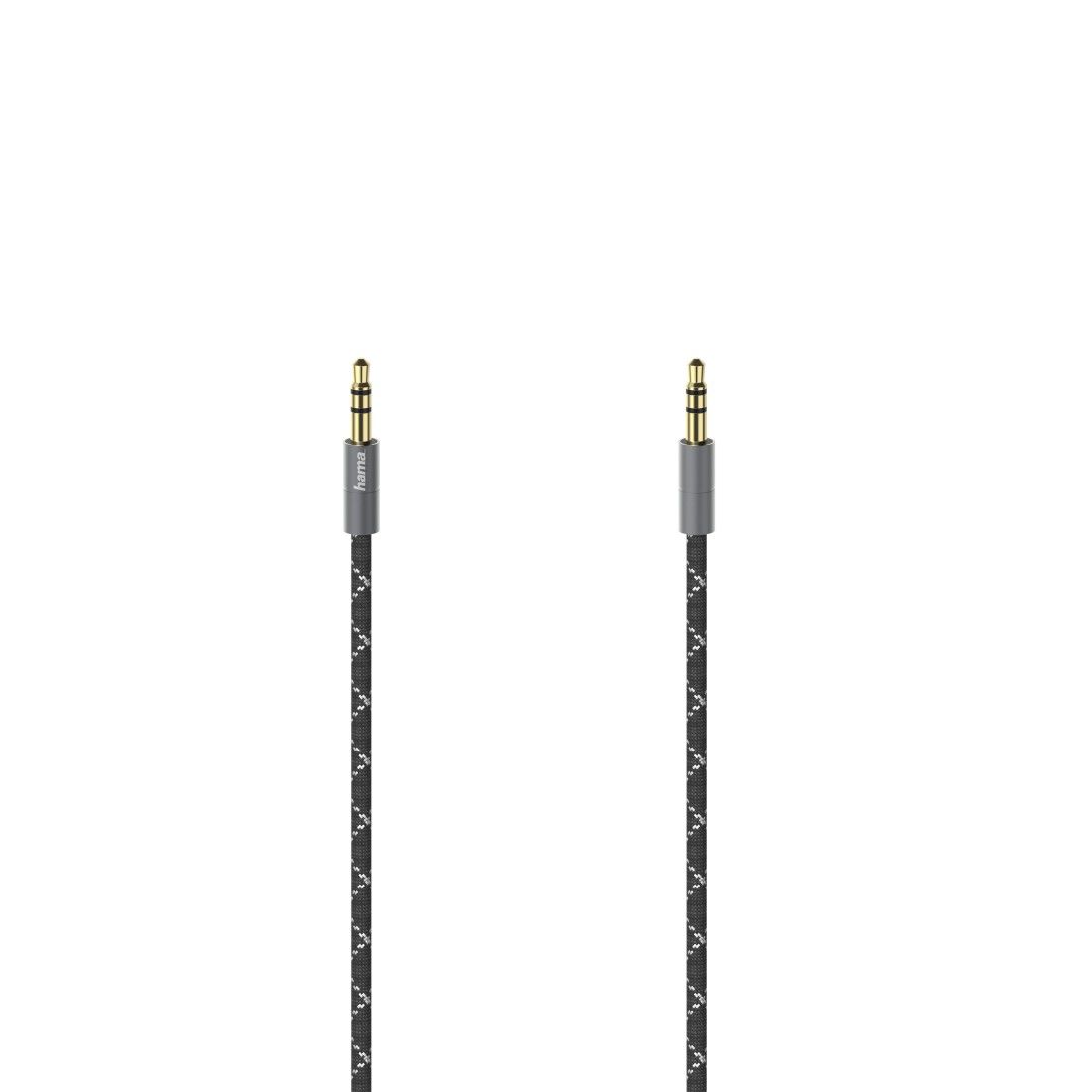 Hama 3.5mm Audio Cable - 1.5m - Black/Grey