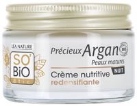 Léa Nature SO BIO étic Précieux Argan Verstevigende Voedende Nachtcrème Oudere Huid Biologisch 50 ml