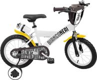 Mondo Toys F.C Juventus fiets voor kinderen/meisjes, met rem voor/achter, wit/zwart